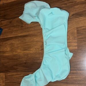 Light Blue Ruffled Off-Shoulder Bathing suit